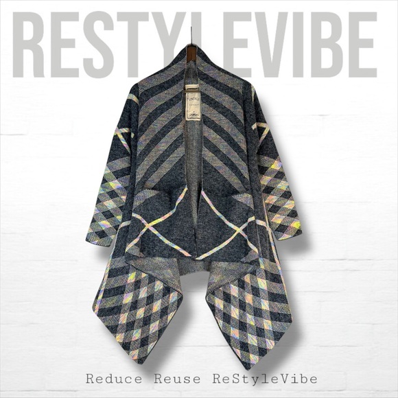 VINTAGE CONCEPT Women’s Size S Cardigan Sweater Mohair Wool Blend Pockets - Picture 1 of 16